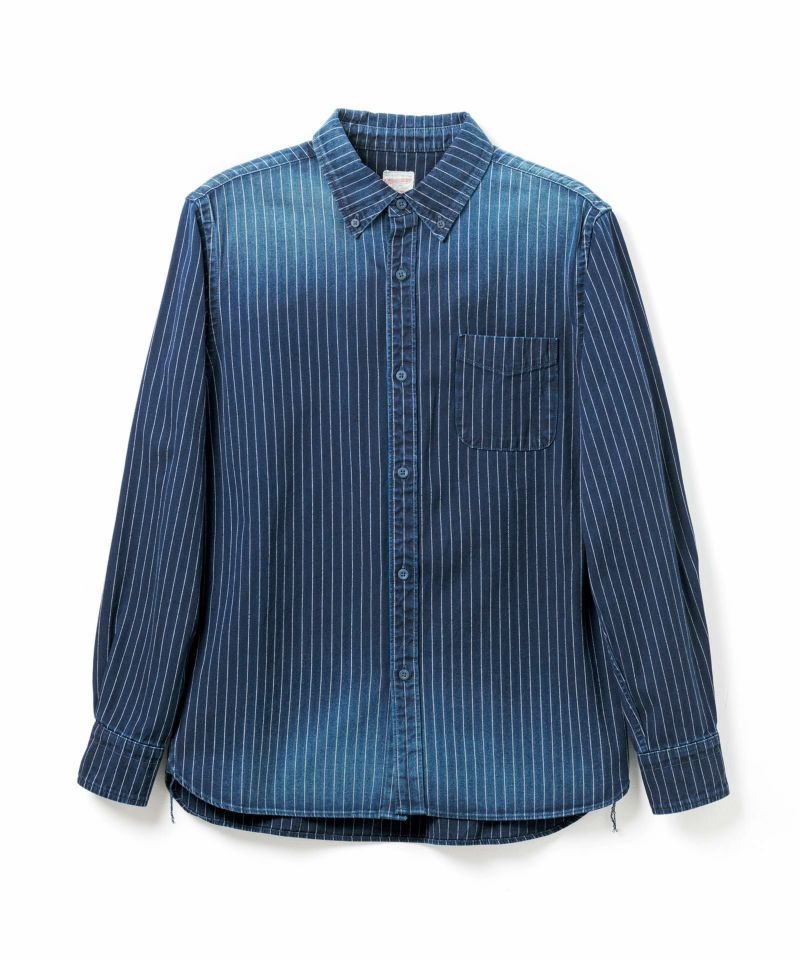 05 243 Aw Herringbone Striped Shirt Aw Momotaro Jeans Oni