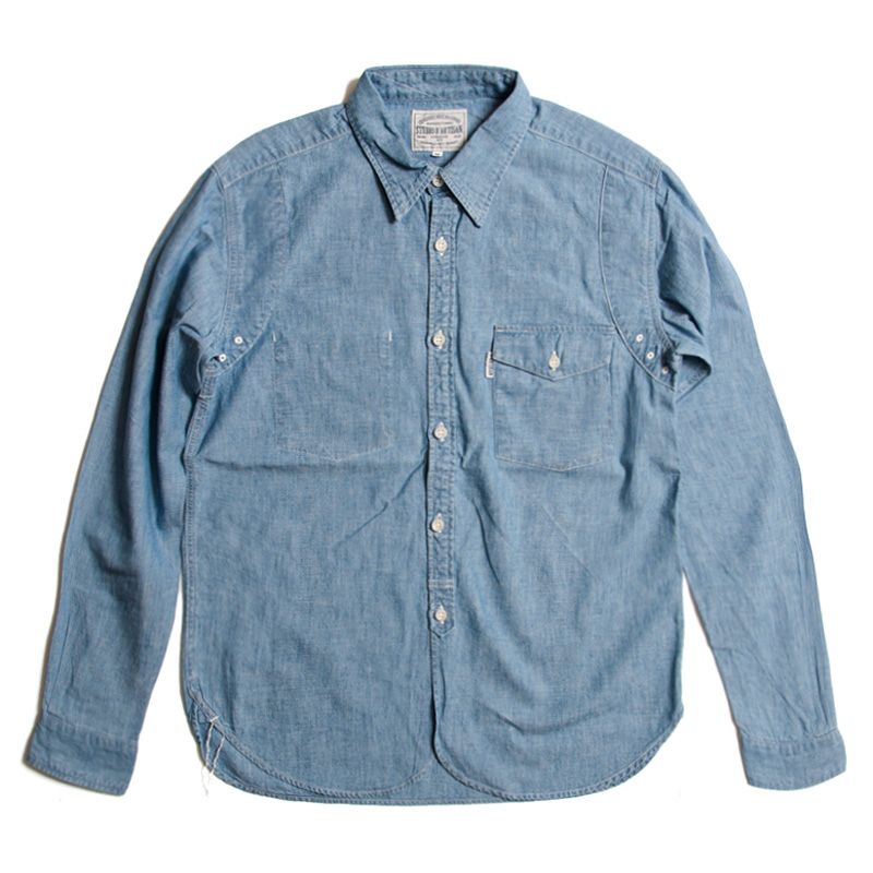 Bleached chambray shirt clearance