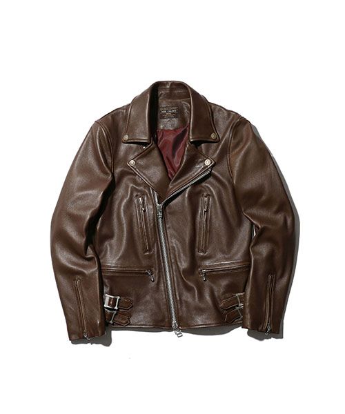 M-18305 HAIR SHEEP SOFT VEGE LEATHER / DOUBLE RIDERS JACKET (2 