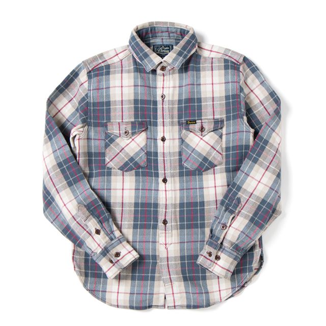 5636U Used Indigo flannel shirt - Shirts - Tops | Momotaro Jeans 
