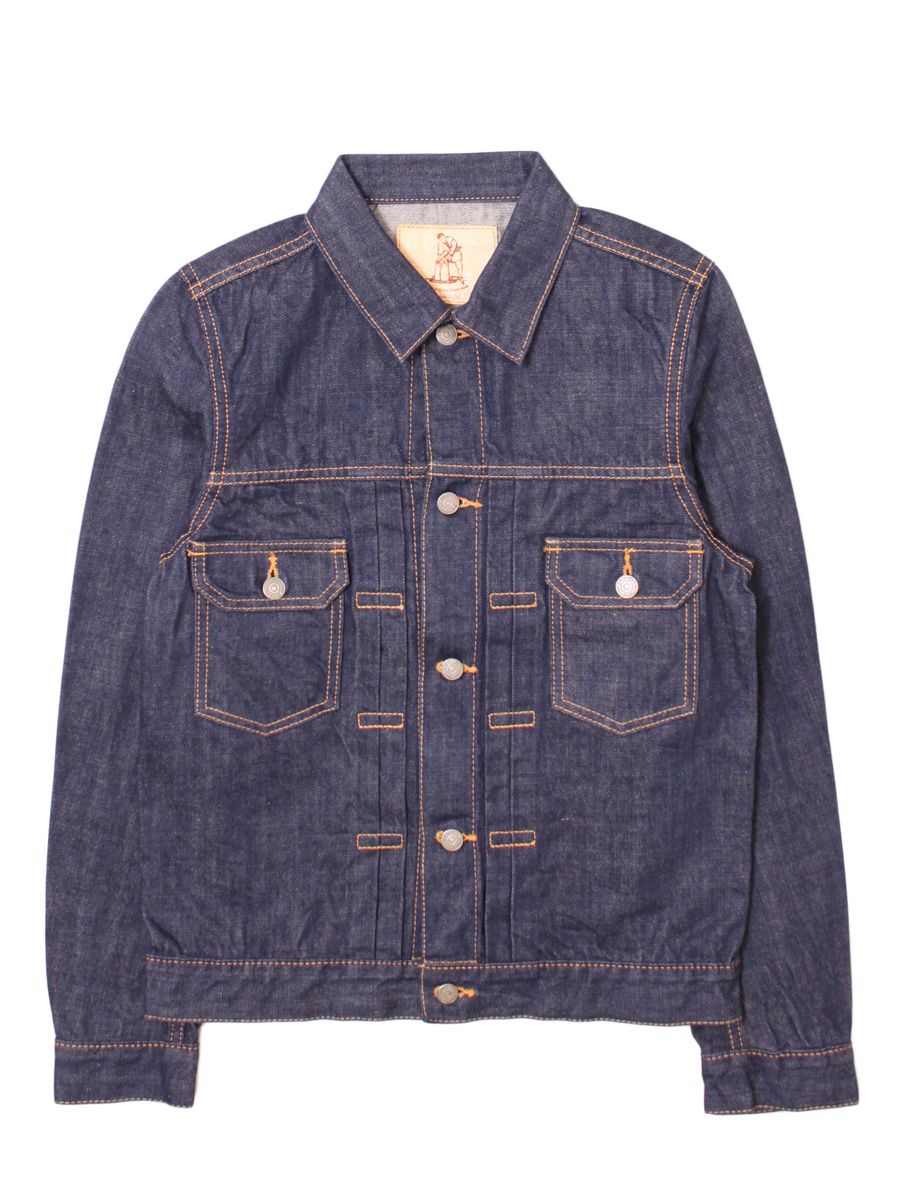 6077 13oz Natural Indigo Hand Dyed 2nd Type Denim Jacket - 夾克