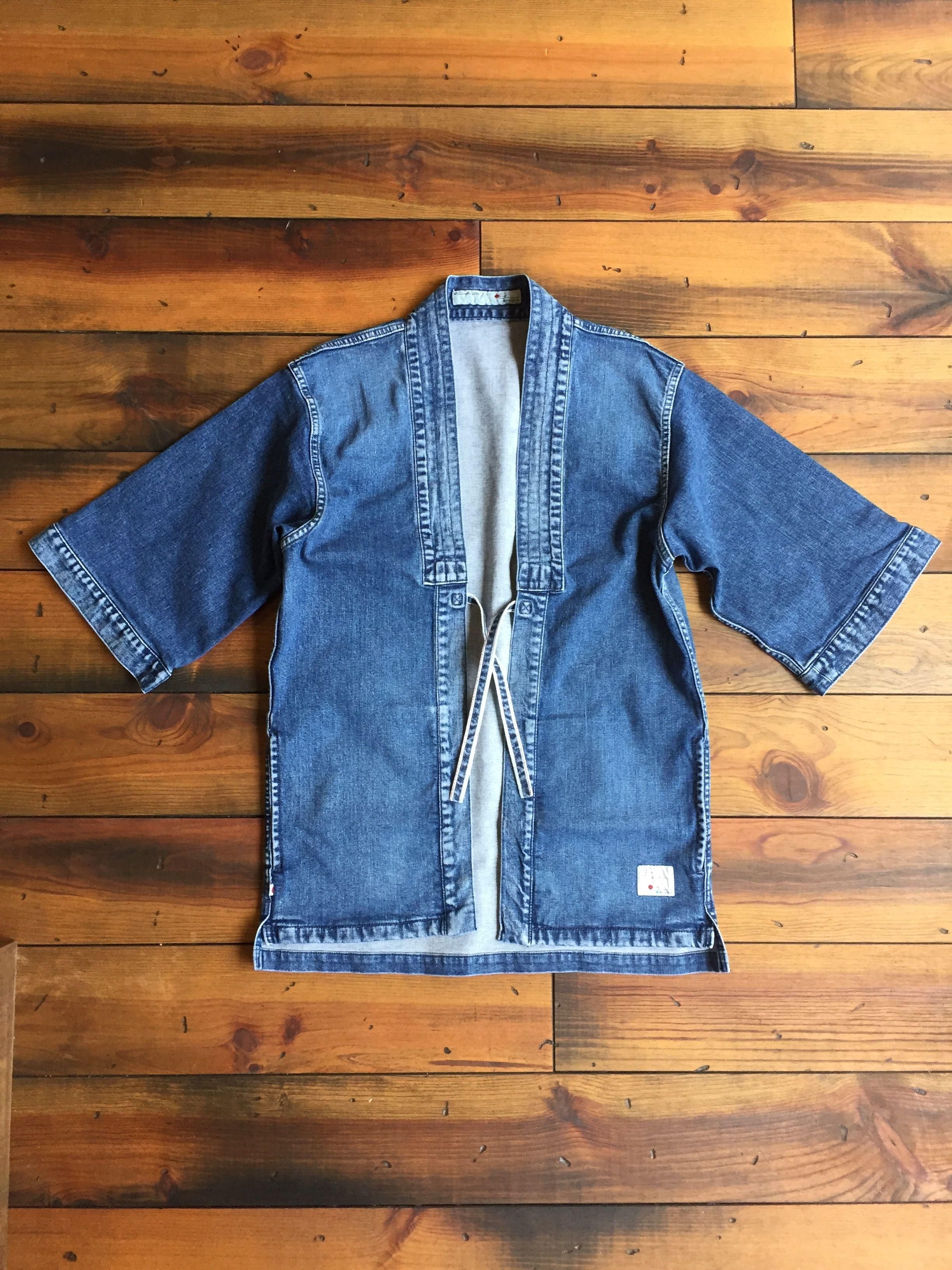 Bs S2 Sw02 13oz Dento Kimono Jacket Blue Sakura Momotaro Jeans Oni Denim Samurai Jeans Studio D Artisan Japanese Denim