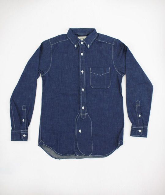 JBSD01 Button-down shirt 8oz cotton linen chambray │ Tops │JAPAN ...